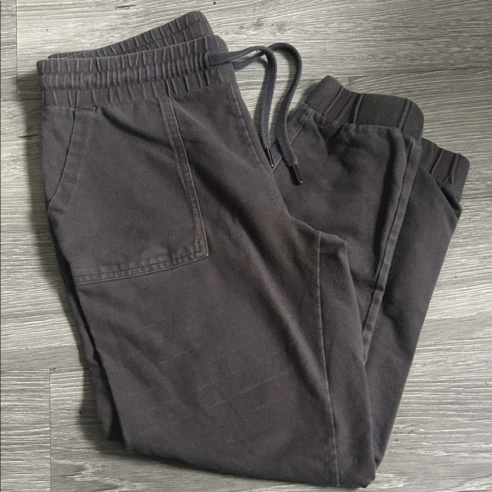Women’s Gray Tie-Waist Jogger Sweatpants